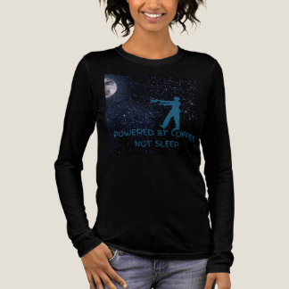 En Tri-matière T-shirt drôle "Alimenté par le café et non par le