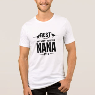 En Tri-matière T-shirt drôle de chasse de faisan Nana, Graphique