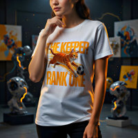 T-shirt drôle de gardien de but de chat de footbal