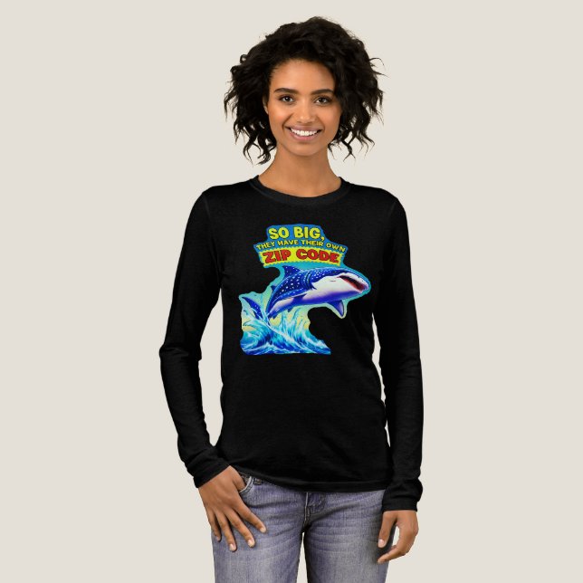 En Tri-matière T-shirt drôle de requin baleine (Recto complet)