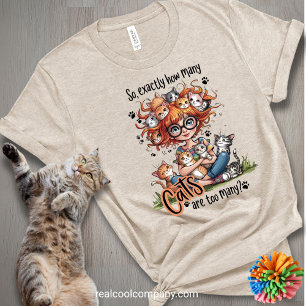 En Tri-matière T-shirt drôle et original pour fille féline pour l