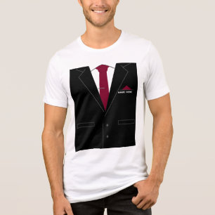 En Tri-matière T-shirt drôle Nom personnalisé Costume d'affaires