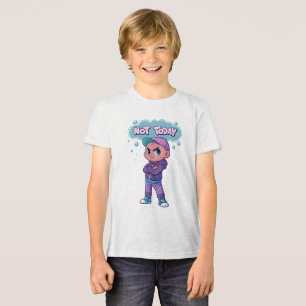 En Tri-matière T-shirt drôle "Pas aujourd'hui" pour une humeur am