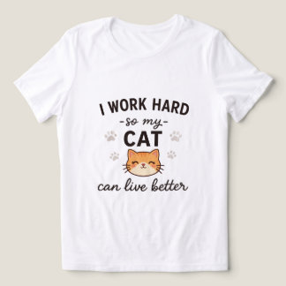En Tri-matière T-Shirt drôle pour amateur de chats travailleur