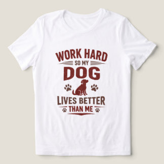 En Tri-matière T-shirt drôle pour amateur de chiens Je travaille