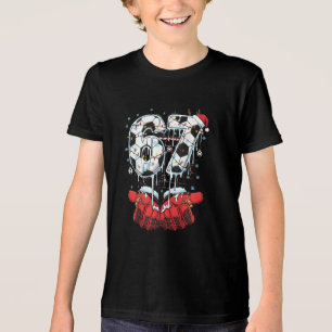 En Tri-matière T-shirt drôle pour enfants Football 6 7 Noël Drip