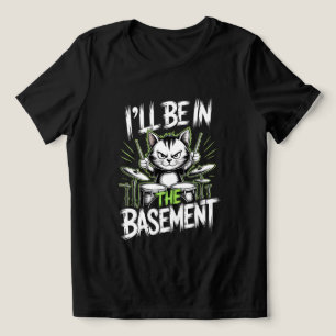 En Tri-matière T-Shirt Drummer Au Sous-Sol