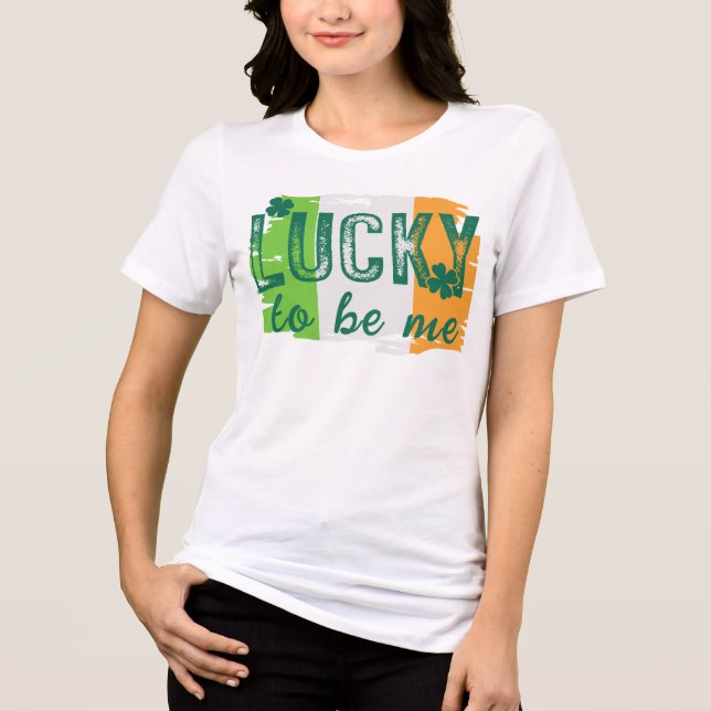 En Tri-matière T-shirt du drapeau irlandais de la Saint-Patrick (Recto)