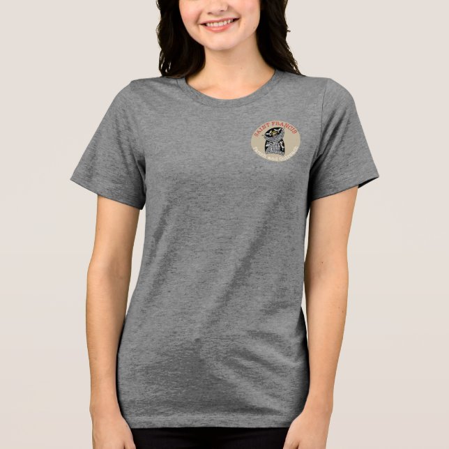 En Tri-matière T-shirt du logo de la paroisse Saint François (fem (Recto)