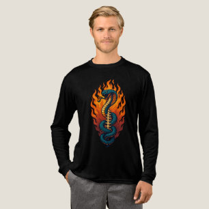 En Tri-matière T-Shirt du Serpent Levant Kundalini - Serpent Spir