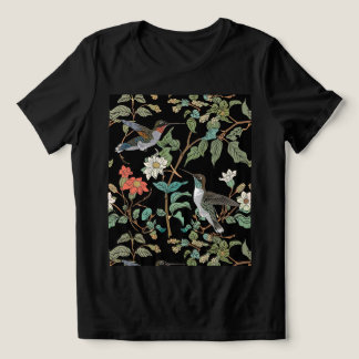 En Tri-matière T-shirt élégant au colibri