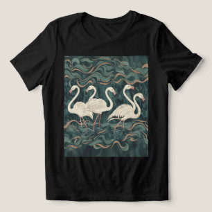 En Tri-matière T-shirt élégant flamant rose