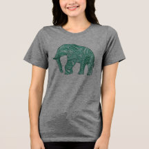 T-shirt éléphant à motifs mignons pour femmes
