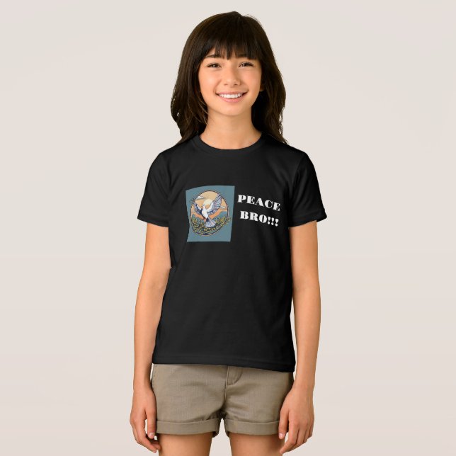 En Tri-matière T-shirt enfant avec symbole de paix (Recto plein)