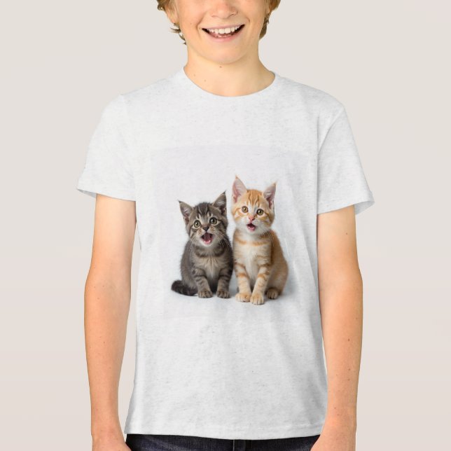 En Tri-matière t-shirt enfant chats bébé (Recto)