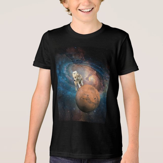 En Tri-matière T-shirt Enfants Chiens Galaxy - Cosmic Fee Galaxy™ (Recto)