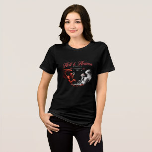 En Tri-matière T-shirt "Enfer & Paradis" Dualité pour femmes