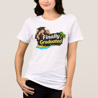 En Tri-matière T-shirt "Enfin diplômé" 🎓 Joli tee-shirt de fin d