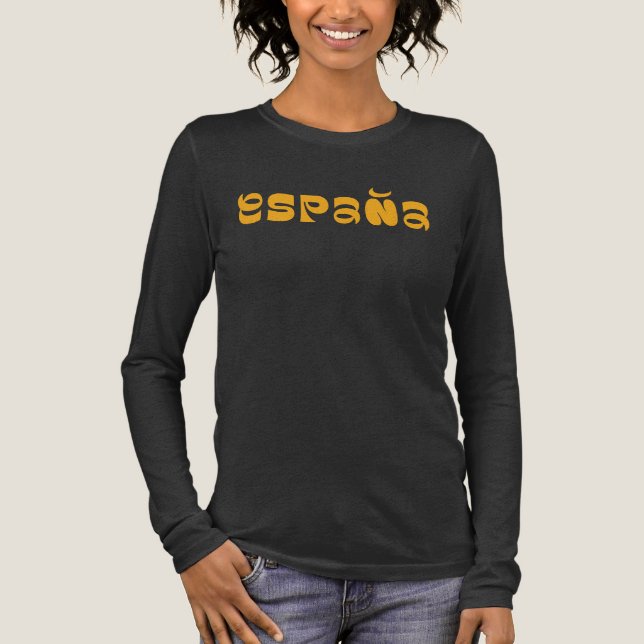 En Tri-matière T-Shirt Espana typographie logo design (Recto)