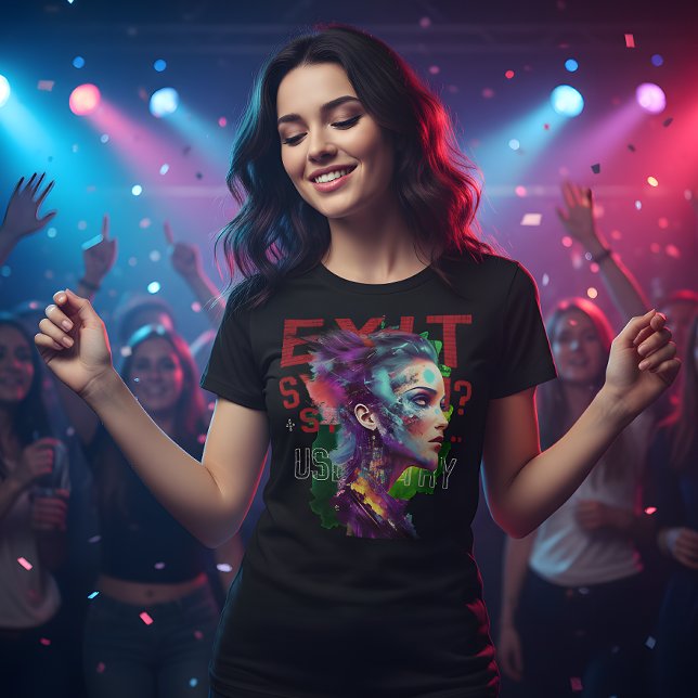 En Tri-matière T-shirt « Exit System » – Utiliser l'art, pas l'év (Créateur téléchargé)