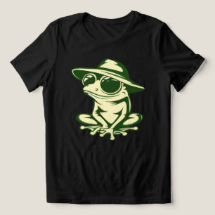 En Tri-matière T-shirt féminin Grenouille Stylée Minimaliste Natu