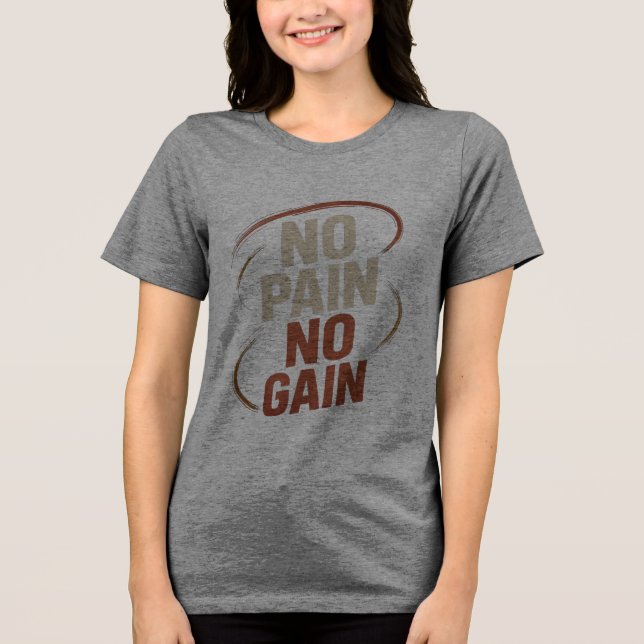 En Tri-matière T-shirt féminin sans douleur sans gain (Recto)