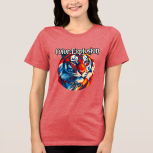 En Tri-matière T-shirt Femme Bella+Canvas, Blanc, Adu