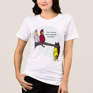 En Tri-matière T-shirt femme blanc de mauvais garçons