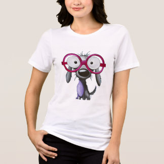 En Tri-matière t-shirt femme 'Chien d'aveugle'