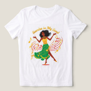 En Tri-matière T-Shirt Femme Danse Brésilienne Samba Dans Mon Âme