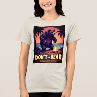 En Tri-matière T-shirt femme de l'ours de Californie vintage