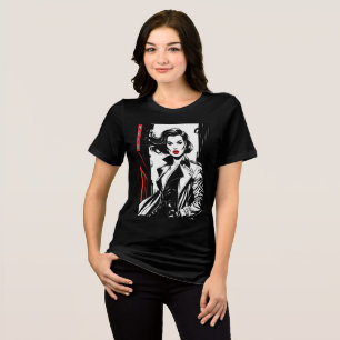 En Tri-matière T-shirt Femme Fatale Noir