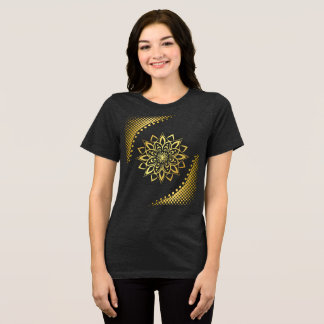 En Tri-matière T-shirt femme Golden Mandala