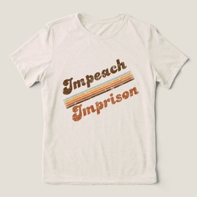 En Tri-matière T-shirt femme Impeach | Emprisonné Devant & Dos (Design Recto)