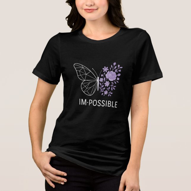 En Tri-matière T-Shirt femme papillon IM•POSSIBLE (Recto)