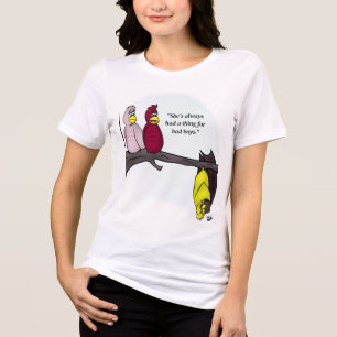 En Tri-matière T-shirt femme rose pâle pour garçons maladroits