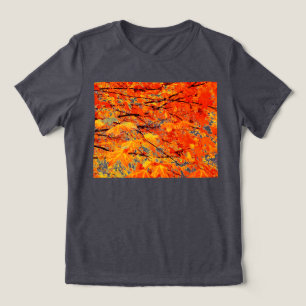 En Tri-matière T-Shirt Feuilles d'Érable d'Automne