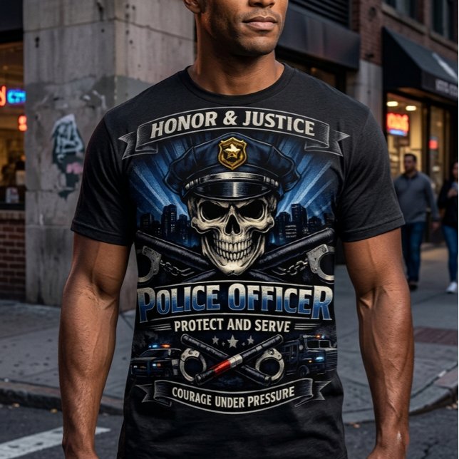 En Tri-matière T-shirt Fierté d'agent de police (Créateur téléchargé)