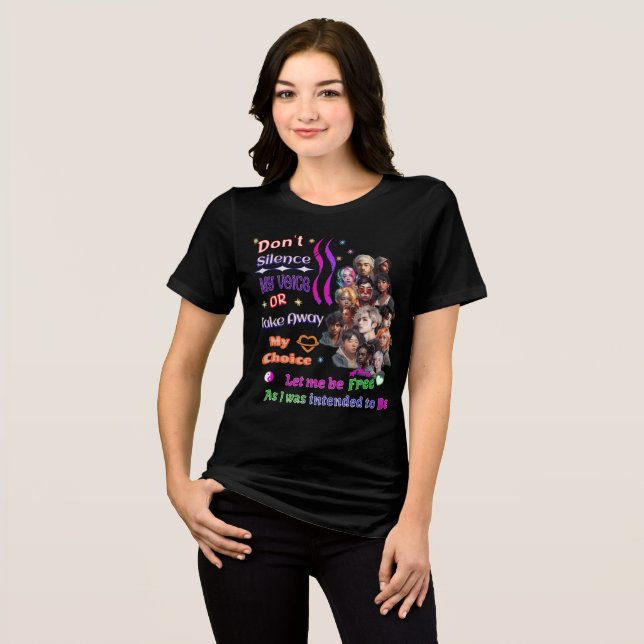 En Tri-matière T-shirt Fierté Liberté d'Expression et de Choix (Recto plein)