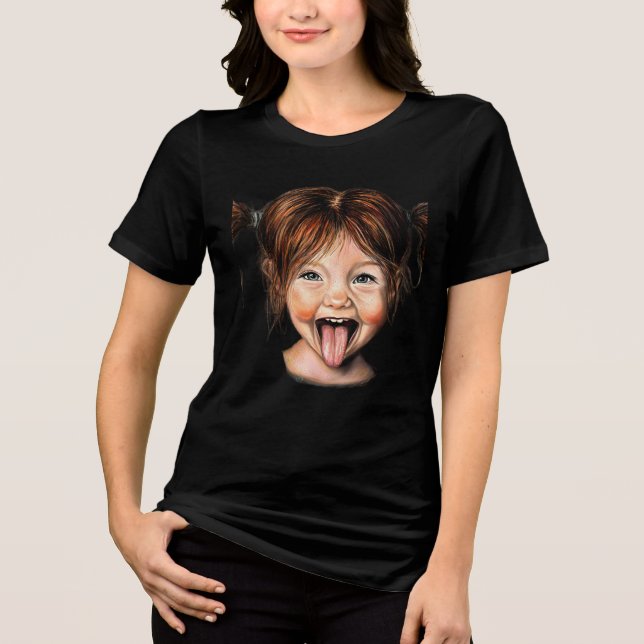 En Tri-matière T-shirt Fille Enjouée (Recto)