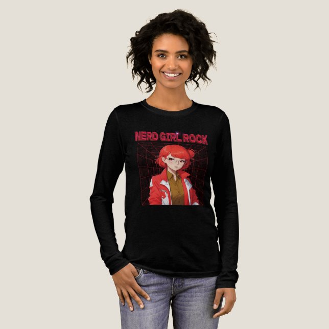 En Tri-matière T-Shirt Fille Rock Nerd (Recto complet)