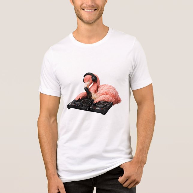 En Tri-matière T-Shirt Flamingo Tropical Beat (Recto)