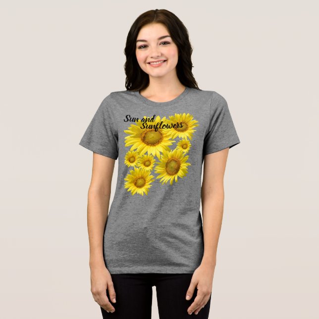 En Tri-matière T-shirt fleur de tournesol (Recto plein)