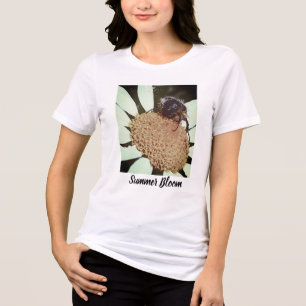En Tri-matière T-shirt Fleur d'Été Abeille sur Marguerite Natur