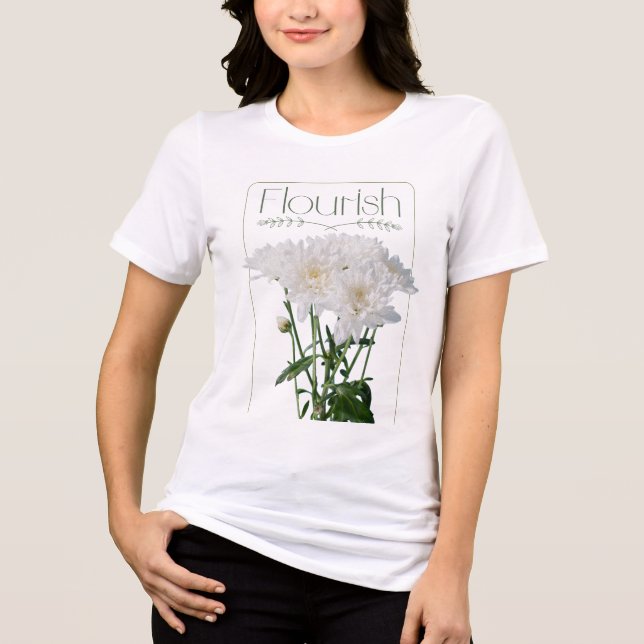 En Tri-matière T-shirt fleurs (Recto)