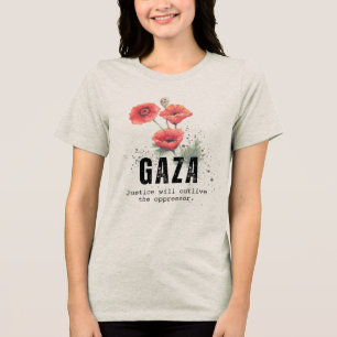 En Tri-matière T-shirt Fleurs d'anémone de Gaza – Justice