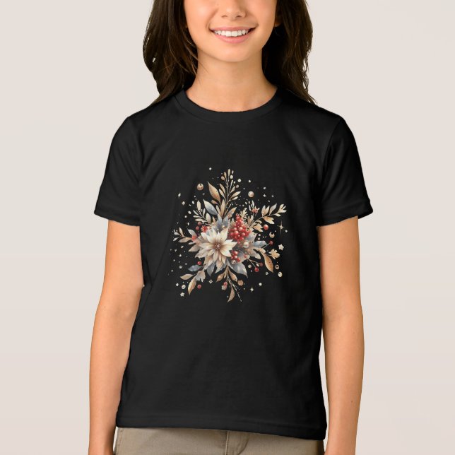 En Tri-matière T-shirt Fleurs de vacances modernes (Recto)