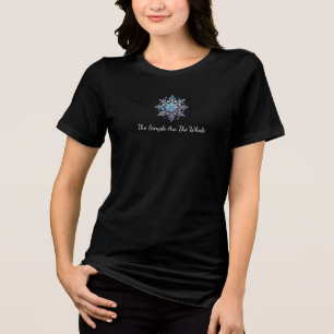 En Tri-matière T-Shirt Flocons de Neige pour Femme Style de Che