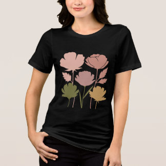 En Tri-matière T-shirt floral bohème - Fleurs de ton de la Terre