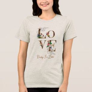 En Tri-matière T-Shirt Floral Love Daisy in Love Romantique Vinta